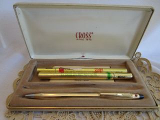Vintage Cross Pen 1/20th 10kt Gold Filled Box 2 Refills
