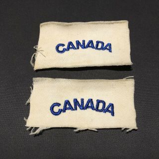 Guaranteed Authentic,  Ww2 Royal Canadian Navy Rcn Shoulder Flashes,  Pair