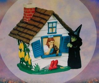 Wizard Of Oz Cookie Jar House Dorothy Toto Wicked Witch Ruby Slippers Ceramic