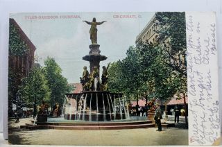 Ohio Oh Cincinnati Tyler Davidson Fountain Postcard Old Vintage Card View Post