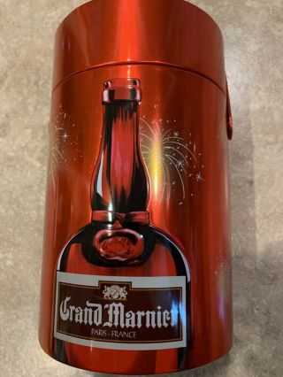 Vintage Grand Marnier Liquor Bottle Holder Carrier Decor Rare Red