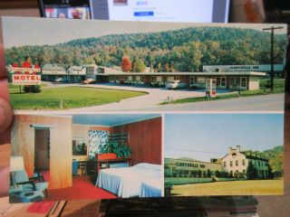 Vintage Old Postcard Maryland Frostburg Clarysville Inn Motel Cocktail Lounge