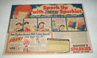 1942 Newspaper Ad For Little Orphan Annie Safety Guard Decoder Premium
