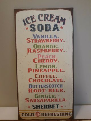 Ice Cream Soda Variety Wall Decor METAL VINTAGE 2