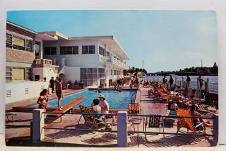 Florida Fl Miami Beach Les Chateaux Motel Postcard Old Vintage Card View Post Pc