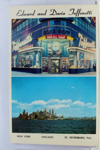 York Ny Nyc Toffenetti Restaurants Times Square Postcard Old Vintage Card Pc
