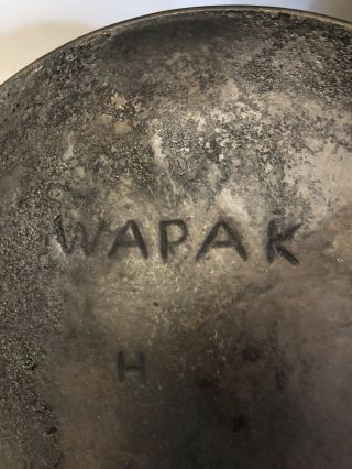 Wapak No.  9 Cast Iron Skillet With Heat Ring & Ghosted Erie