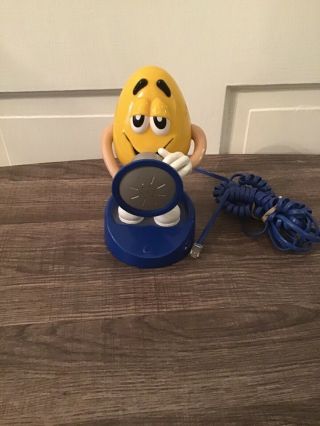 Vintage M&ms Candy Collectible 1999 Usa Mega Phone Yellow Character Telephone