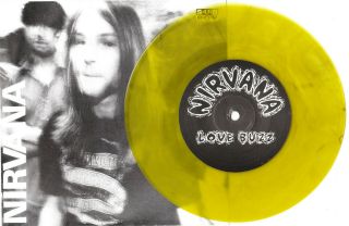 Nirvana Love Buzz 7 " Yellow Marble Vinyl Sub Pop Unofficial