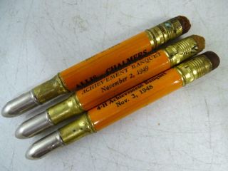 1948 1949 Allis Chalmers Tractors Machinery Milwaukee 4 - H Club Bullet Pencil Set