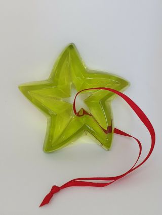 Exquisite Baccarat Crystal Green Star Christmas Tree Ornament