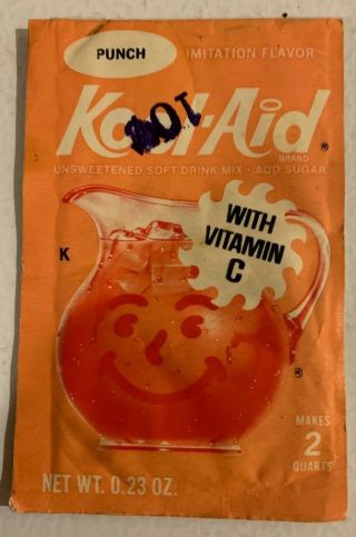 Vintage 1970s Kool Aid Packet Punch Flavor Nos Full