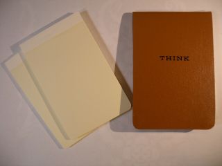 Vintage Ibm Think Notepad With 3 Full Pads Of Paper Old Stock