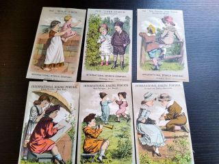 6 Antique Victorian Trade Cards Internat 