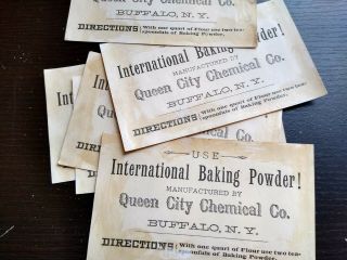 6 Antique Victorian Trade Cards Internat ' l Baking Powder Queen City Chemical Co 3