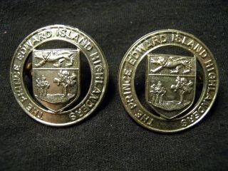 Prince Edward Island Highlanders Ww Ii Collar Badges M.  120 P.  E.  I.  H Peih Canada