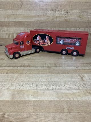 Vintage Coca Cola Santa Pack Semi Truck With Lights 18 Wheeler 1999