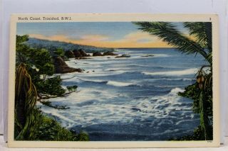 Trinidad British West Indies North Coast Postcard Old Vintage Card View Standard