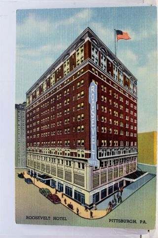 Pennsylvania Pa Pittsburgh Roosevelt Hotel Postcard Old Vintage Card View Post