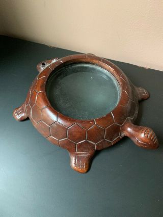 Sf Bay Trading Co Wood 7 " Large Turtle Magnifying Glass Paper Weight Collectible