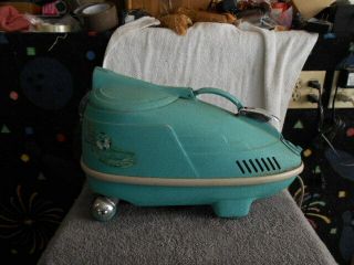 Vintage Iec Electra Compact Canister Vacuum Cleaner Turquoise Model C - 7 Motor
