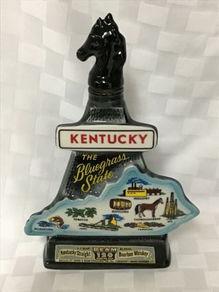 Vintage Jim Beam Kentucky " The Bluegrass State " Horse Decanter Regal China 1967