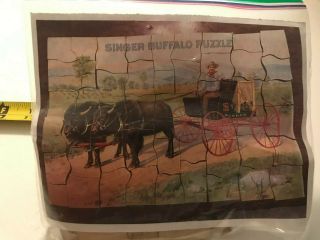 Singer Sewing Machine - Buffalo Wagon Puzzle - 1900 