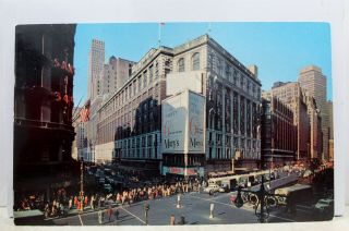 York Ny Nyc Macy Department Store Herald Square Postcard Old Vintage Card Pc