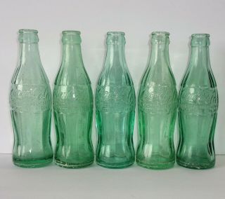 Vintage 1947 - 1951 Dug 5 Coca Cola Bottles Boston Somersworth Nh Portland Me Coke