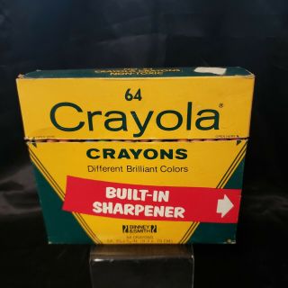 Binney & Smith Crayola Crayons No.  64 Built In Sharpener Vintage Orig.  Light Use
