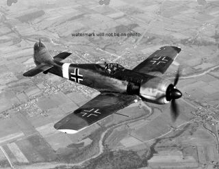 German Focke Wulf Fw - 190 Fighter Plane In Flight 8x10 World War Ii 2 Photo 99