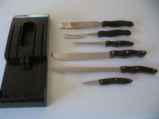 Vintage Cutco 6 Piece Knife Set And Wall Hanger