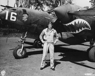 U.  S.  Army Air Force Ace Captain Robert L.  Faurot 8 " X10 " World War Ii 2 Photo 110