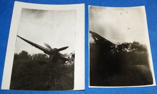 2 Ww2 Photos: Destroyed Luftwaffe Messerschmidt,  Halle,  Germany,  1945
