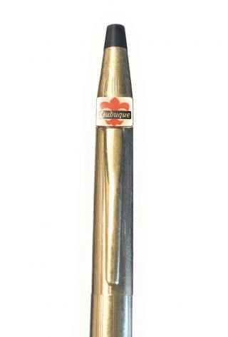 Vtg Cross 1/20 10k Gold Filled Pen “dubuque” Logo Engraved “john Mckenzie”