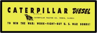 Caterpillar Diesel Engines Marquee Style Metal Sign 6 " X18 "