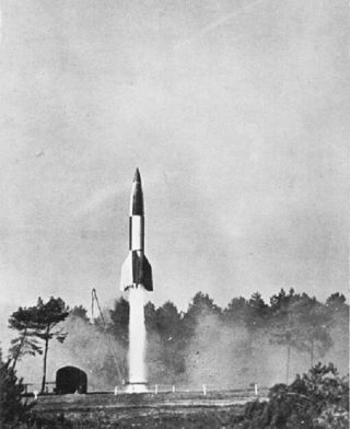 German V - 2 Rocket Fired By The British 8 " X 10 " World War Ii Photo 342