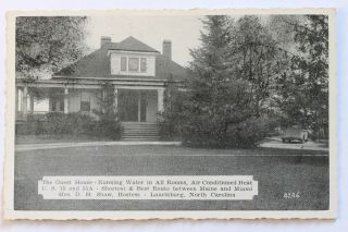 Old Postcard The Guest House,  U.  S.  15 & 15a,  Laurinburg,  North Carolina