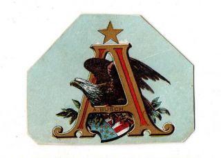 1880s Anheuser Busch Brewing Assn,  St Louis,  Missouri Die - Cut Lithograph Card