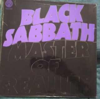 Black Sabbath Uk 1st Press Swirl 1971 Master Of Reality1y2y Box Poster