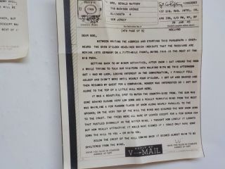 WWII V - Mail Letter 1945 Russians Moving Into Germany 50 Mile Front 9th Army WW2 3
