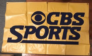 Vintage 1980/90s Cbs Sports Vinyl Banner (yellow)