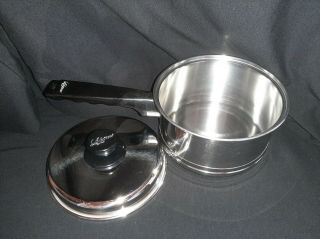 Vtg Lifetime Cookware 18 - 8 Stainless Steel 2 Quart Sauce Pan Pot W/ Lid