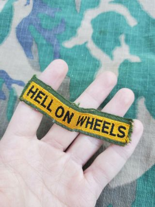 Wwii Us Army 2nd Armored Division Bevo Hell On Wheels Patch German Theater Made