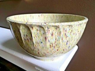 Boonton Ware Melmac Confetti Green And Brown Spatter 9.  5” Mixing Bowl 511c - 4