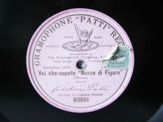 78rpm Adelina Patti Sings Nozze Di Figaro - Single - Sided Pre Dog