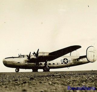 Org.  Photo: C - 87 Transport Plane (converted B - 24 Bomber; 44 - 39239) On Airfield