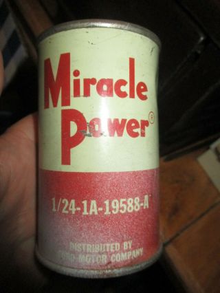 Vintage Miracle Power Lubricant Can (full) Ford Nos Automotive