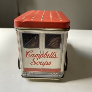 Campbell ' s Soup Company Truck Vintage 90’s Tin With Lid Tin Box Co Of America 3