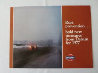 1977 Datsun Rust Prevention Brochure 280z 200sx 710 B210 F - 10 280 Z Nissan